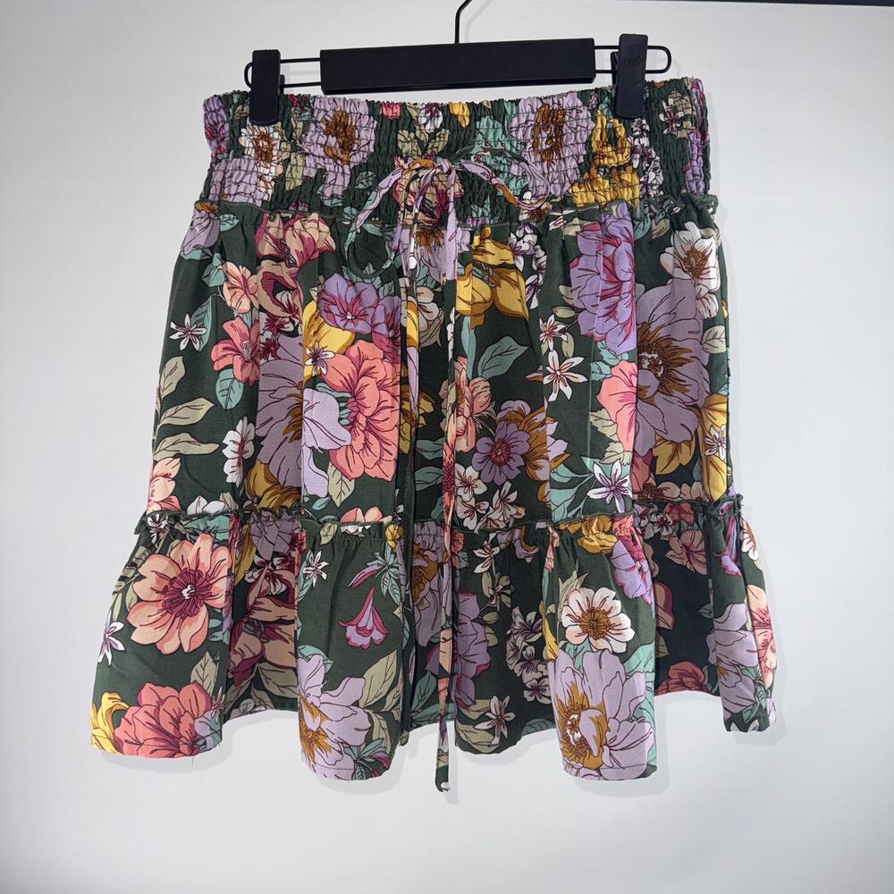 BOG Collective Floral Ruffle Skirt - Size Large - Picture 4 of 7